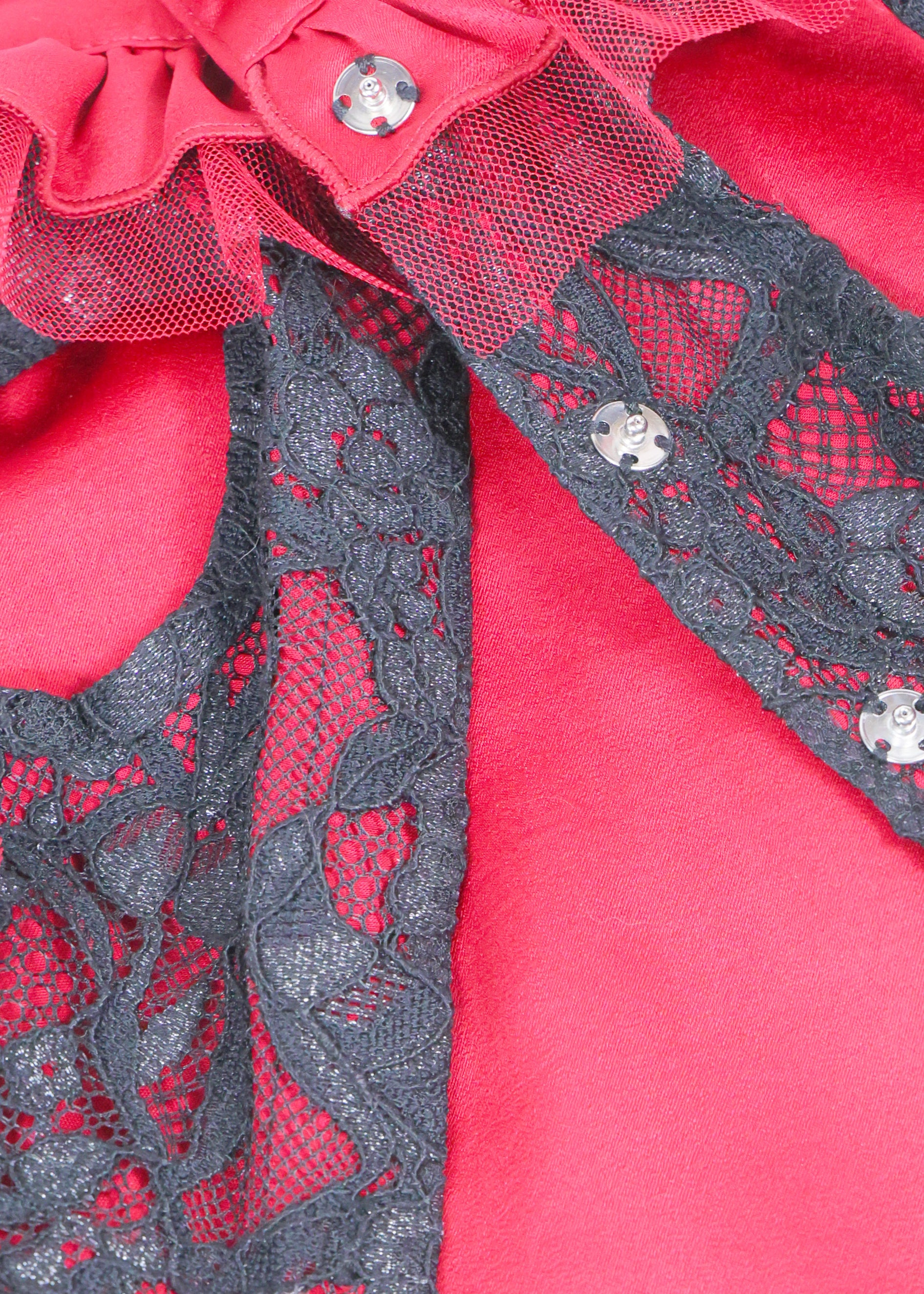 RANDOM RUFFLE DRESS RED